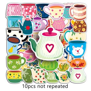 50PCS Cute Cartoon Water Cup Teapot Sticker Waterproof Decoration Water Cup Thermos Cup Small Fresh Sticker