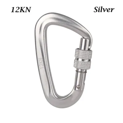 WAPKTY 12 / 25KN Ascend ngoài trời Nhôm Thiết bị bảo hộ leo núi Móc chìa khóa leo núi Carabiner chuyên nghiệp Khóa chính bảo mật