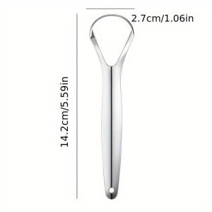 🎉[Msia Stock] Stainless Steel Tongue Scraper Tounge  Cleaner Pembersih Lidah Bad Breath Dental Floss Oral Bad Mouth 口腔