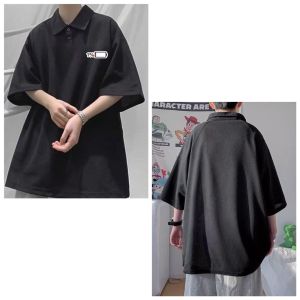 Áo thun nam có cổ  tay lỡ local brand DOLARO xịn áo polo nam đẹp form rộng cao cấp thêu logo Chính hãng