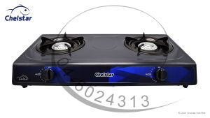 Chelstar Dapur Gas Dua Tungku(J-4000K)/Chelstar Gas Double Burner Table Top(J-4000K)/Chelstar燃气双头灶台(J-4000K)
