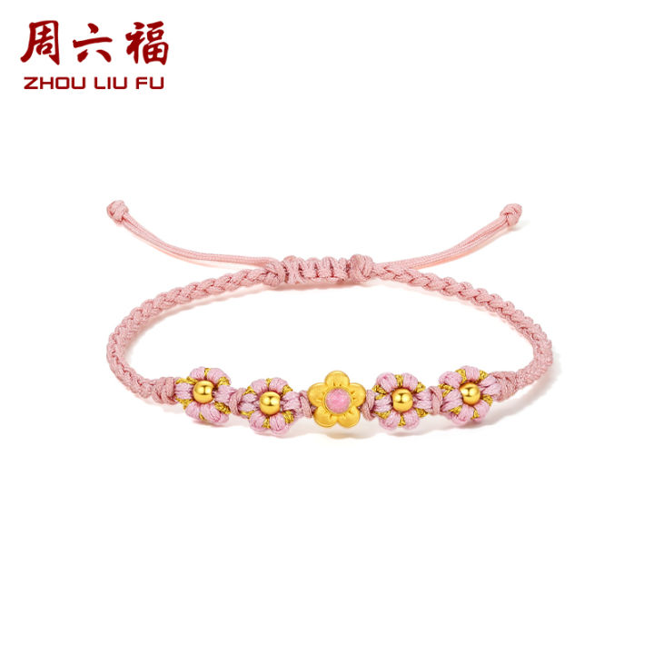 ZHOU LIU FU 周六福 24K Solid Gold Bracelet for Women, Real Pure Gold ...