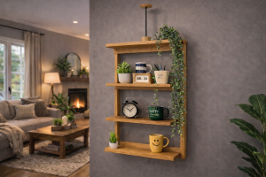 bookshelf wall mounted wood kitchen wall shelf organizer wood office wall shelf wooden bathroom wooden wall shelf wall shelf for collectibles display Scandinavian wooden wall shelf minimalist home decor shelves luxury interior wall shelf wood modu