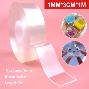 1/3Meter Nano Tape Bubble Glitter Tebal 1Mm Dan 2Mm Pembuat Balon Squishy Diy Double Tape Super Kuat Tebal Mainan Nano Tape