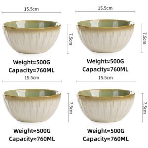 OMK Retro Style Ceramic 6 inch Bowl 760ML