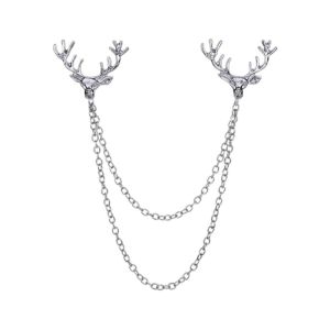 Pin Jas Pria Wedding / Bros Jas Pria / Brooch Pin Deer Chain