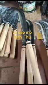 Quắm rựa_Dao Liềm Chặt Cây Phát Cỏ Cán Gỗ 30cm_40cm (Nhíp Xe)