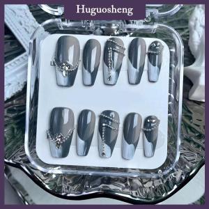 [huguosheng] 300Pcs 10 Sheet Double-sided Showing Shelf Nail Tips Self-Adhesive Removable Nail Art Display Stand Stickers