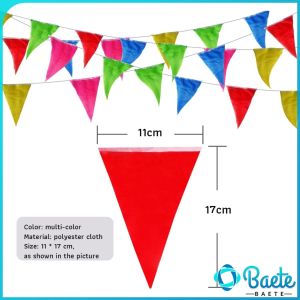 Fiesta Flag 40Meters Multicolor Bunting Triangle Flags Birthday Party Decorations Flag