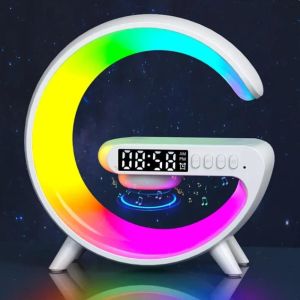 【SG In Stock🔥】Mini Bluetooth Speaker 15W Fast Charging Multifunction Wireless Charger Speaker with RGB Night Light Wireless Charging for IPhone