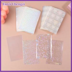 Fanzi 100pcs Lot Heart-shaped Foil Laser Top Loading TCG Card Sleeves YGO Board Game Photo Protector Trading Cards Shield Cover