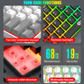 Inplay BK680 RGB Membrane Wired Keyboard Raibow Light Waterproof Smooth Gaming Keyboard For PC Laptop. 