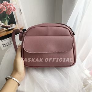 Tas Wanita Selempang Bahan Kulit PU Premium Terbaru Tahun 2023 / Tas Slingbag Wanita Viral Terdapat 2 Ruang Muat HP Bisa Cod - Tali Bisa Di sesuaikan - FREE GANTUNGAN