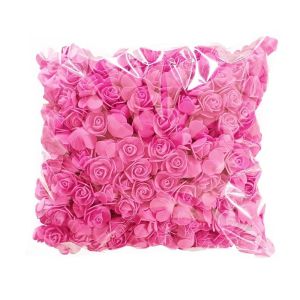 LIWU 100Pcs 3.5cm Artificial Flowers Foam Handmade Foam Rose Heads Gift Wreath Making Foam Rose Home Decor