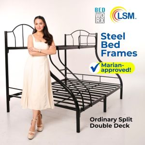 LSM Ordinary Split Double Deck - Affordable Easy-to-assemble split steel bed for adults and kids