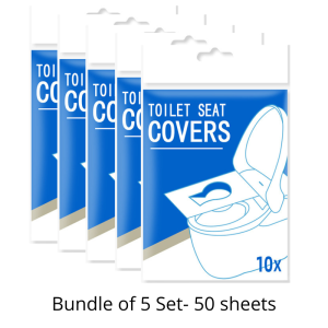 [Bundle of 5]Disposable Toilet Seat Covers 10Pcs/ Packets Set - 50 sheets