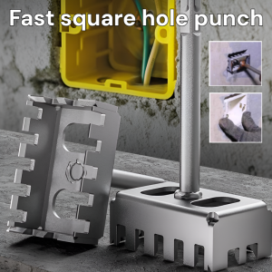 Hardened Thickened Square Hole Punch Plumbers Special Plus Hole Punch For Decoration Hidden Box Square Hole