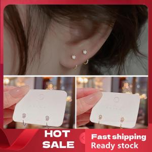 🚚【Local Express Delivery】🚚 1Pair Crystal Stud Earrings For Woman Korean Fashion Jewelry Party Girls Elegant Earrings Accessories