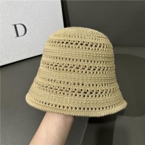 Mũ Chống Nắng Nữ Phong Cách Mùa Hè Rỗng Dệt Kim Thoáng Khí Xô Mũ Chống Nắng Lưu Vực Mũ Mặt Nhỏ