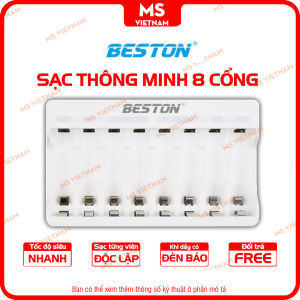 Sạc pin tiểu 8 cổng - Siêu nhanh - thông minh Beston C9010 - MS Vietnam
