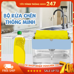 Hộp đựng nước rửa chén ấn kèm miếng rửa bát - HDNR