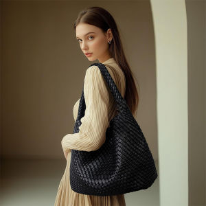 Woven Tote Bag for Women Large Woven Handbag Soft Leather Shoulder Bag Work Shopper Summer Beach Travel Tote Bag with Purse2026