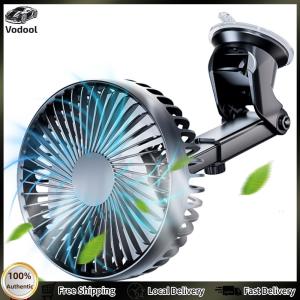 [Auto Vodool] 12V/24V Car Cooling Fan 360 Degree Adjustable Suction Cup Auto Cooler 3 Speeds Car Dashboard Fan Auto Single Head Fan