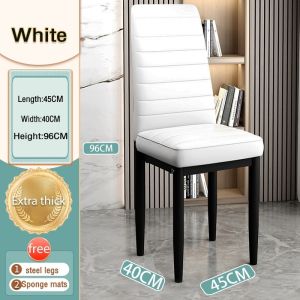 XUXU Dining Chair Leather Backrest Nordic Chair Ergonomic Stain-Resistant Soft Cushion Nordic Home Luxury Dining Chair Backrest Chiar Leather Chiar