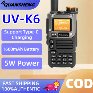 Quansheng UV-K6 Dual Band Walkie Talkie High Power AM/FM  Two Way  Radio Long Range LongBattery Life