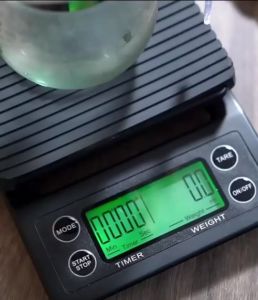 Digital Coffee Scale With Timer 0.1G High Precision Waterproof Panel 5Kg Range Household Kitchen Food Weighing Scale
