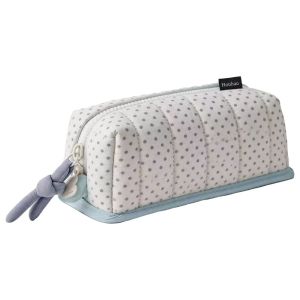 DIVATEN Portable Pencil Case Large Capacity Creative Pen Bag  Dot Pattern Stationery Bag School Supplies