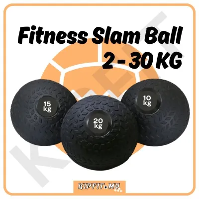 Slam Ball 2 - 30kg - Durable Rubber Anti-Slam Fitness Exercise Ball for Strength Training Full Body Workout Home & Gym Equipment