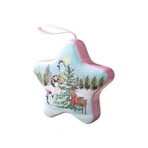 Trang trí kỳ nghỉ hộp thiếc rắn có dây tay cầm mang đi hoàn hảo cho gói quà dụng cụ tiệc lưu trữ vật dụng nhỏ