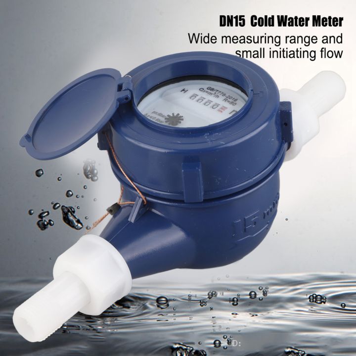 Plastic Cold Water Meter DN15 Garden Home Water Meter Cold Water Meter ...