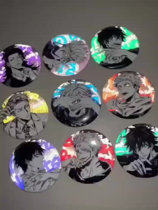 VNYIGDJS Anime JJK Pins 8PC - Anime Satoru Yuji Megumi Nanami Kento Geto Suguru Cosplay Figure Merch Pins For Backpacks, Zinc, No Gemstone