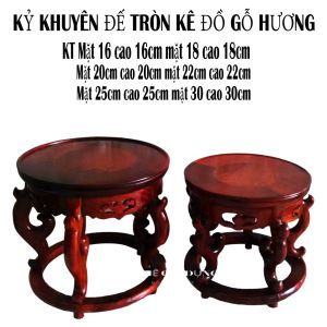 Đôn khuyên -Kỷ khuyên- đế chân khuyên kê đồ trang trí nhà cửa gỗ hương