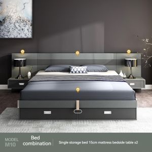 【 Pre order 】 Wooden Moon Nordic Tatami Master 1.8m Double Modern Simple Princess Wedding Bed Bedroom
