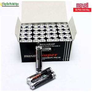 Hộp 40 Viên Pin AAA ( Pin Đũa ) R03 Maxell - Hàng Chính Hãng