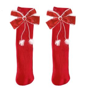 Nữ Phụ Nữ năm mới thanh lịch Dễ Thương Trái Tim Nơ giọng tất kiểu vận động viên thoáng khí thời trang giản dị tất ống dài trung bình sinh viên