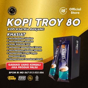Kopi Troy 80 Original BPOM Kopi Penambah Stamina Pria Kopi Tahan Lama Kuat