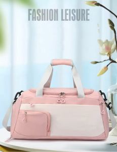 JOANNA BAG #4070 KOREAN NYLON FASHION DUFFEL BAG WITH MULTIPLE COMPARTMENTS AND ADJUSTABLE SHOULDER STRAP FOR WOMENS