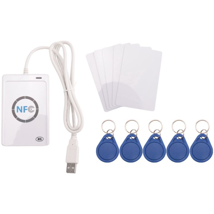 (FSGU) NFC Reader ACR122U USB Contactless Smart IC Card Writer and ...
