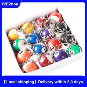 【Local shipping】 Creative Fashion Billiard Pool Keychains Round Ball Key Ring Key Chains Resin 32mm Ball Jewelry Gift
