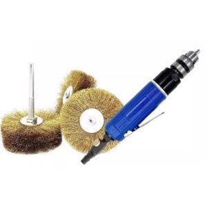 btnx For metal polishing and rust removal - air grinder with 3 wire wheels T6H1N