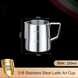 ABWBT Thickened Stainless Steel Milk Frothing Pitcher Milk Boiler Cup Jug Creamer Accessories