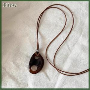 Fitow Vintage Personalized Pig Nose Pendant Necklace For Women Girls Simple Versatile Sweater Chain Jewelry Accessories Gifts