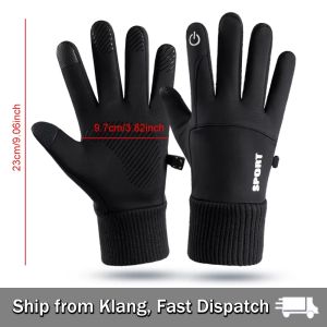 【READY STOCK】Non-slip Plus Velvet Mittens/Windproof Waterproof/Touchscreen Winter Insulation Cycling/Protection Gloves