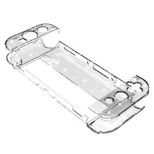 Crystal Glitting Armor Case For Nintendo Switch Oled Clear Guard Switch Case Protective Shell for Nintendo Switch NS Handle Game Accessories - Durable Shock-Absorbing and Scratch-Resistant For Nintendo Switch Oled Gamers Perfect Gift for Gamers