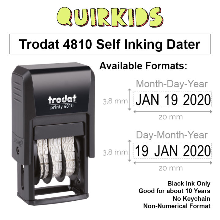 Trodat Printy 4810 Self Inking Date Stamp Dater