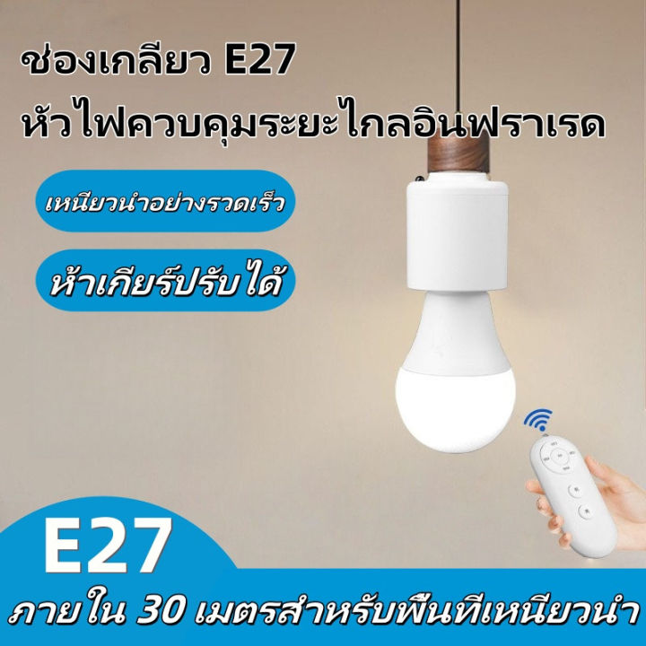 LVYIMAO 【🎁50% off】มีรีโมท Remote หลอดไฟ LED E27 220V ชุดหลอดไฟ หลอดไฟ ...